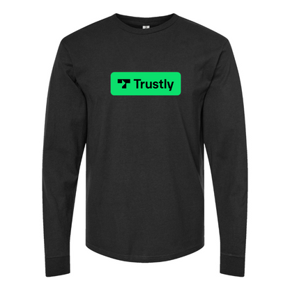 Youth Trustly Horizontal Logo Cotton Long Sleeve T-Shirt