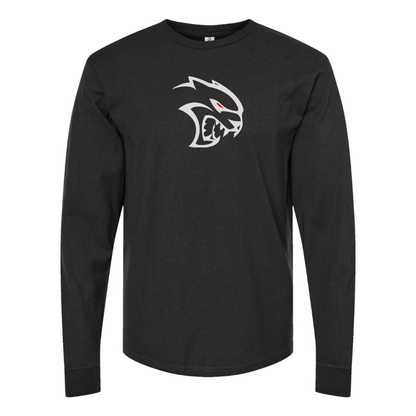 Men's Dodge Hellcat Logo Cotton Long Sleeve T-Shirt