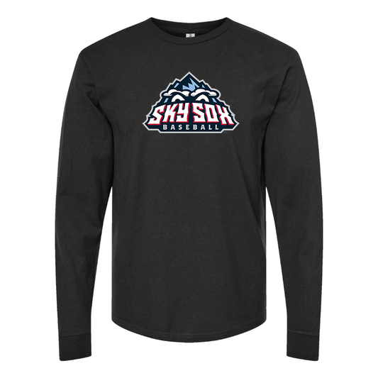 Men's Colorado Springs Sky Sox  Logo Cotton Long Sleeve T-Shirt