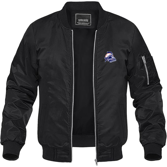 Men's Aguascalientes Rieleros Logo Lightweight Bomber Jacket Windbreaker Softshell Varsity Jacket Coat