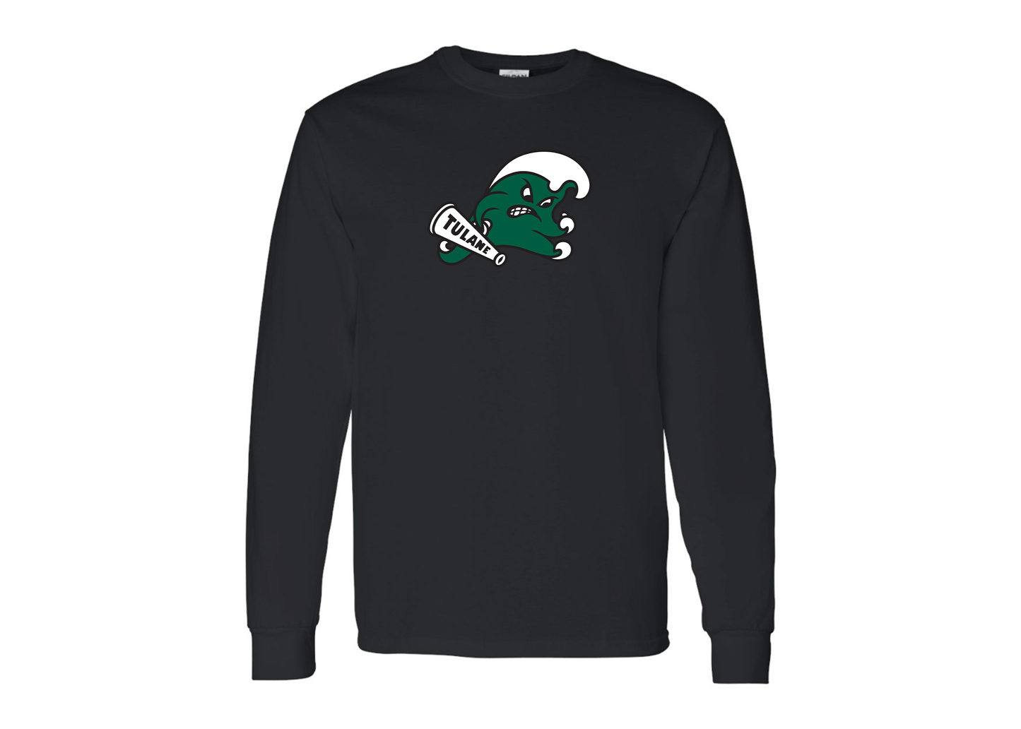Men's Tulane Green Wave Gildan Heavy Cotton Long Sleeve T-Shirt