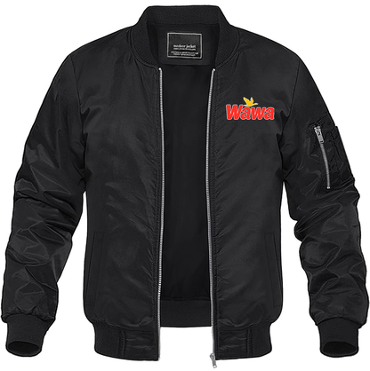 Men's Wawa Gas Station Lightweight Bomber Jacket - Black