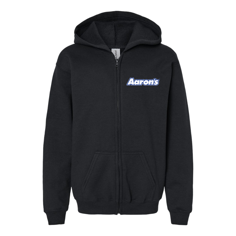 Gildan Heavy Blend Youth Aaron_s Logo Full Zip Hooded Sweatshirt