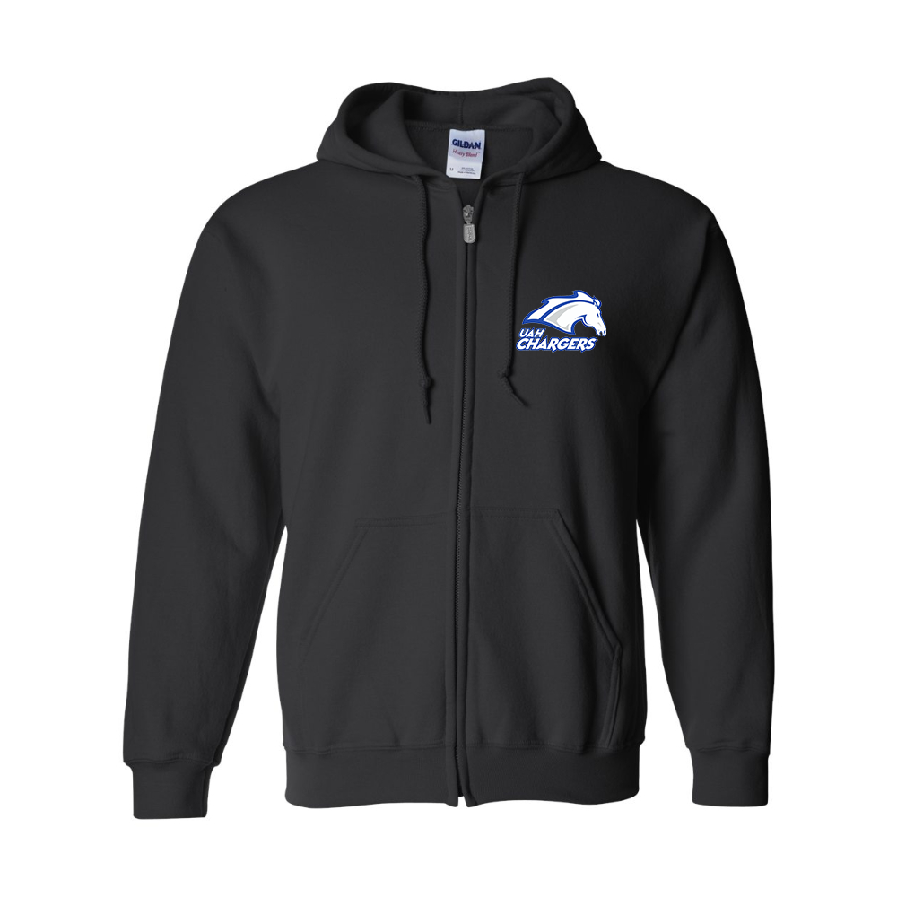 Men's Alabama Huntsville Chargers  Gildan  Heavy Blend Full Zip Hooded Sweatshirt