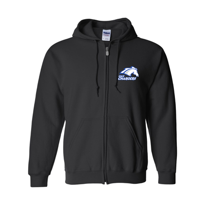 Men's Alabama Huntsville Chargers  Gildan  Heavy Blend Full Zip Hooded Sweatshirt