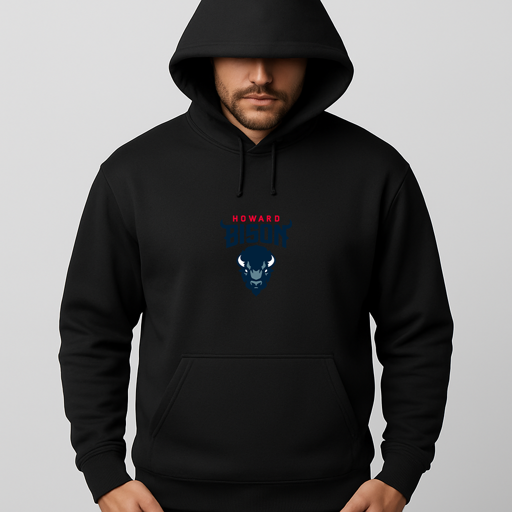 Men's Howard Bison Logo Pullover Hoodie