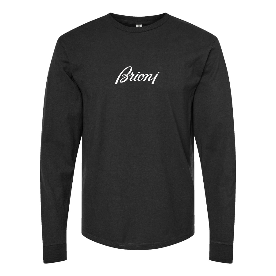 Men's Brioni Logo Cotton Long Sleeve T-Shirt