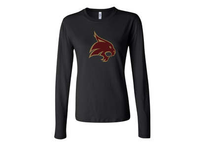 BELLA CANVAS Women’s Texas State Bobcats Jersey Long Sleeve Tee