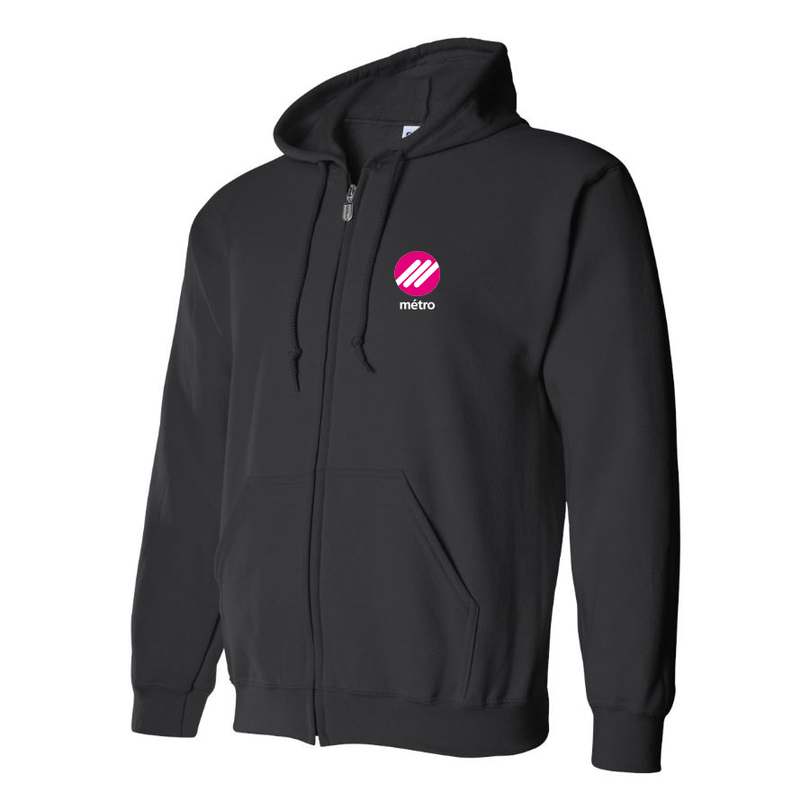 Men's Lausanne Métro Logo  Zipper Hoodie