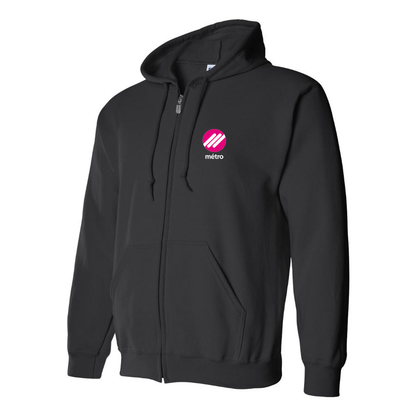 Men's Lausanne Métro Logo  Zipper Hoodie