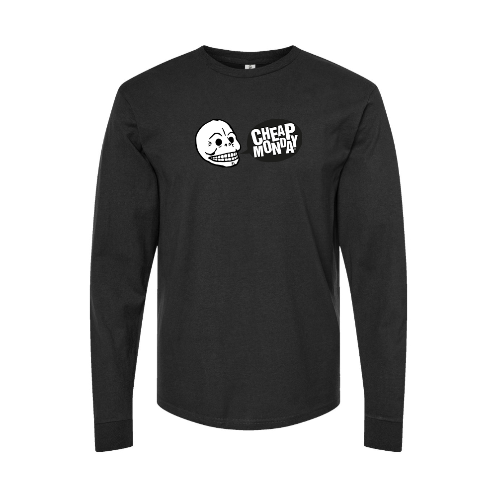 Youth Cheap Monday Logo Cotton Long Sleeve T-Shirt