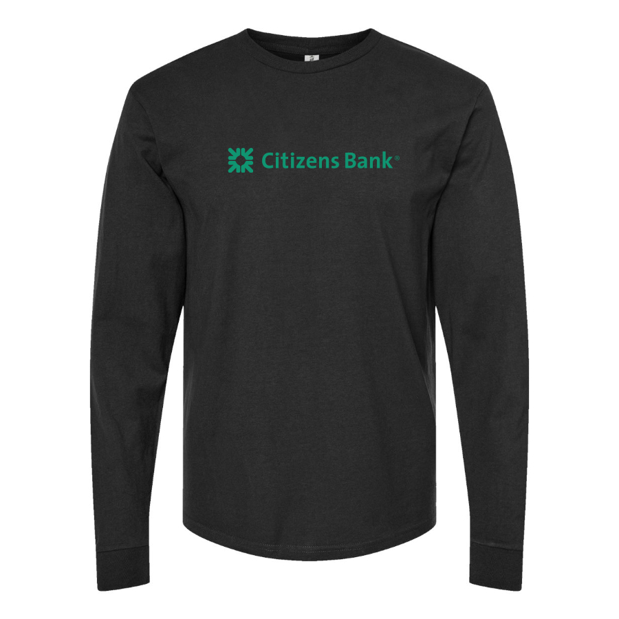 Men's Citizens Bank Logo Cotton Long Sleeve T-Shirt