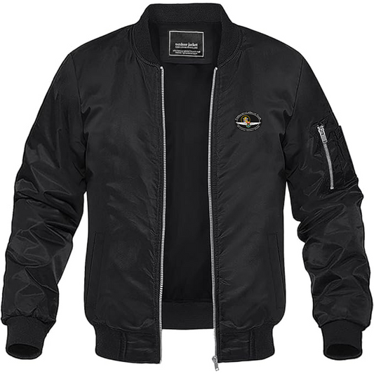 Men's Cadillac and Lasalle Club Logo Lightweight Bomber Jacket Windbreaker Softshell Varsity Jacket Coat