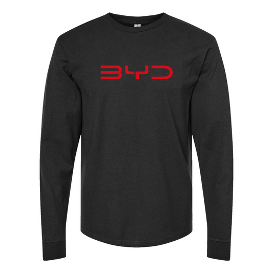 Men's BYD Logo Cotton Long Sleeve T-Shirt