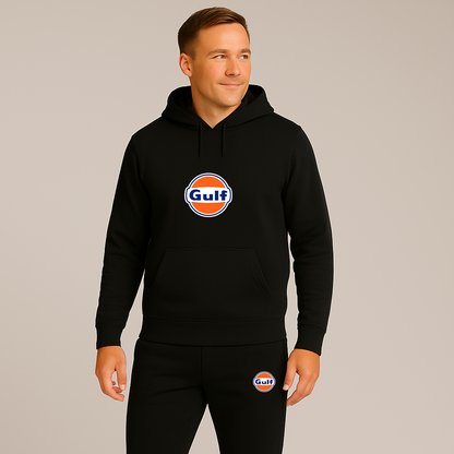 Men's Gulf Oil Logo Hoodie Joggers Set
