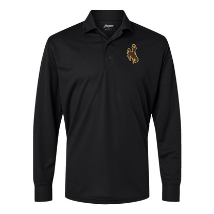Men's Wyoming Cowboys Paragon Prescott Long Sleeve Polo