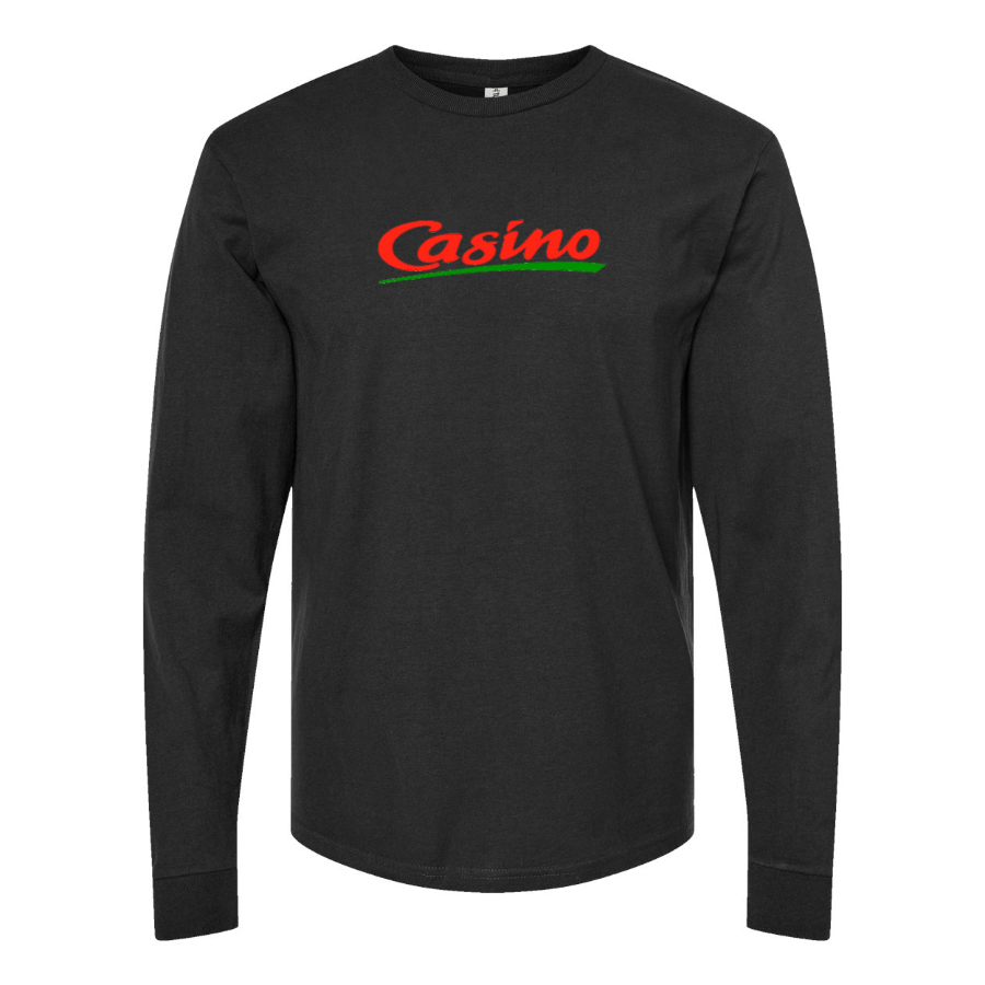 Men's Casino Logo Cotton Long Sleeve T-Shirt
