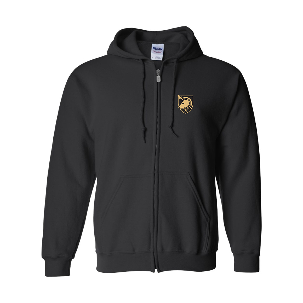 Men's  Army Black Knights  Gildan  Heavy Blend Full Zip Hooded Sweatshirt