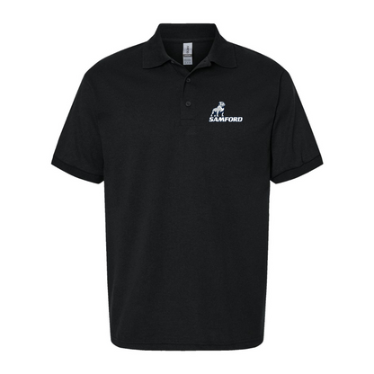 Men's Samford Bulldogs Logo Gildan Dry Blend Jersey Polo