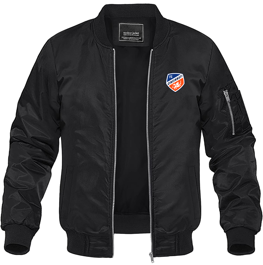 Men's FC Cincinnati Lightweight Bomber Jacket - Black