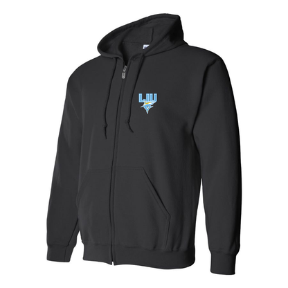 Men's LIU Brooklyn Blackbirds Logo Zipper Hoodie