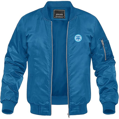 Men's Turcat Mery Logo Lightweight Bomber Jacket Windbreaker Softshell Varsity Jacket Coat