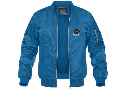 Men's UCSB Gauchos Lightweight Bomber Jacket Windbreaker Softshell Varsity Jacket Coat