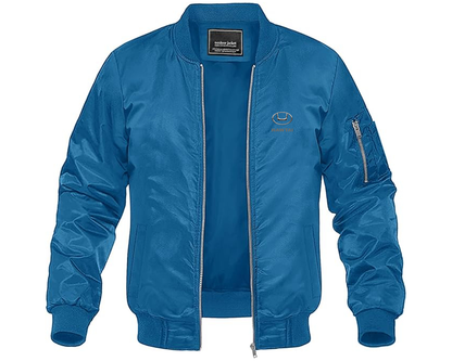 Men's Hawta Logo Lightweight Bomber Jacket Windbreaker Softshell Varsity Jacket Coat