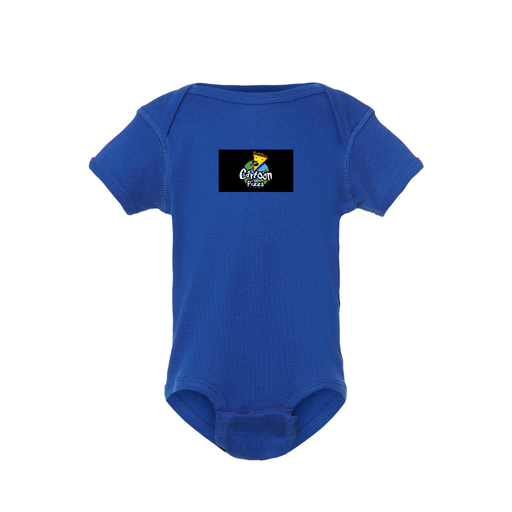 Cartoon Pizza Logo Baby Romper Onesie