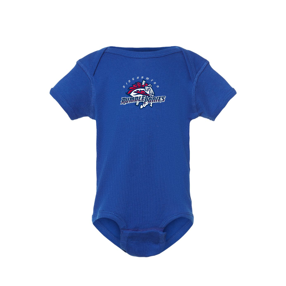 Binghamton Rumble Ponies Logo Baby Romper Onesie