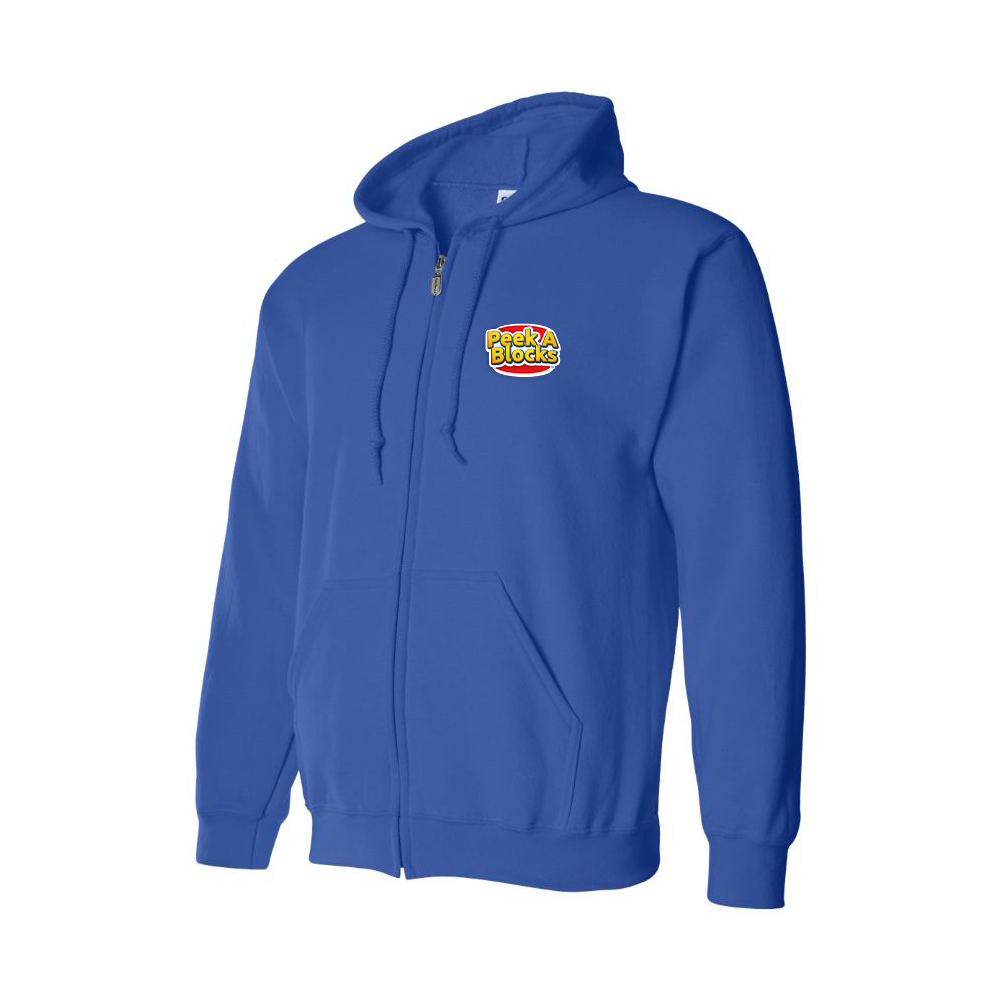 Men's Peek A Blocks Logo Zipper Hoodie