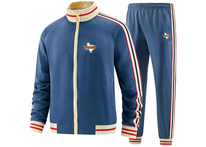 Men's UTRGV Vaqueros Tracksuit with Bold Striped Accents and Zippered Front Athletic Wear