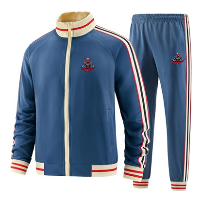 Men's Spider-Man 2025  Tracksuit with Bold Striped Accents and Zippered Front Athletic Wear