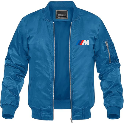 BMW M Logo Lightweight Bomber Jacket Windbreaker Softshell Varsity Jacket Coat (Copy)
