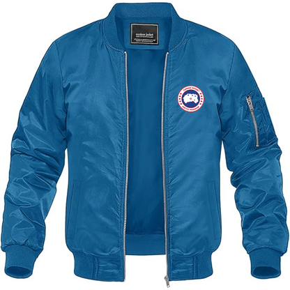 Men's Canada Goose Logo Lightweight Bomber Jacket Windbreaker Softshell Varsity Jacket Coat