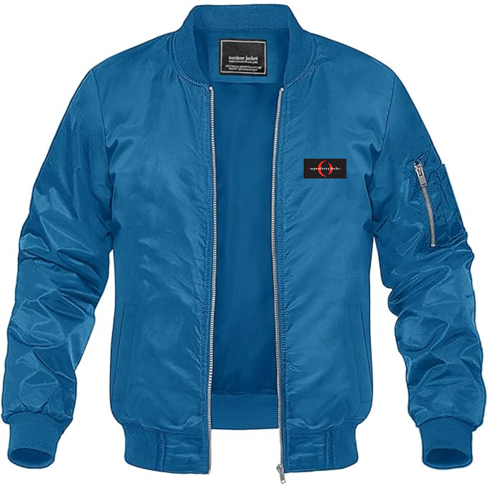 Men's A Perfect Circle Logo Lightweight Bomber Jacket Windbreaker Softshell Varsity Jacket Coat