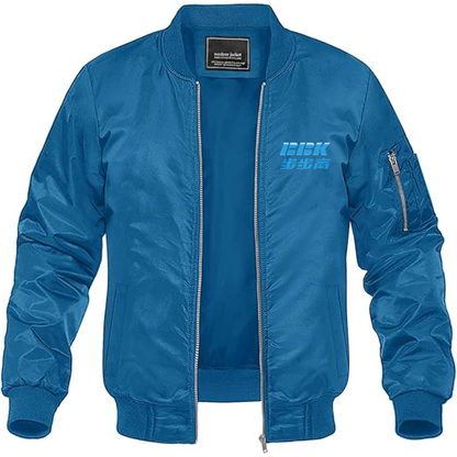 Men's BBK Logo Lightweight Bomber Jacket Windbreaker Softshell Varsity Jacket Coat
