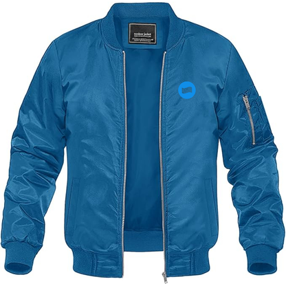 Men's Dana Logo Lightweight Bomber Jacket Windbreaker Softshell Varsity Jacket Coat
