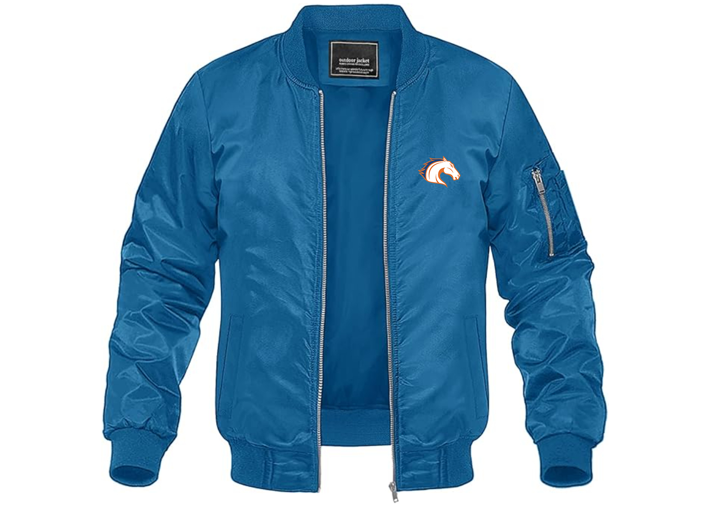 Men's Texas Arlington Mavericks Lightweight Bomber Jacket Windbreaker Softshell Varsity Jacket Coat