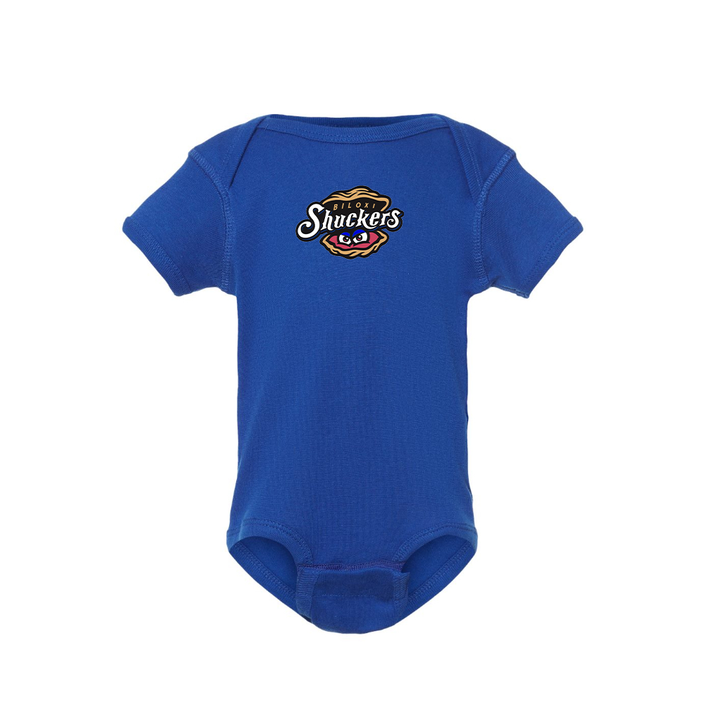 Biloxi Shuckers Logo Baby Romper Onesie