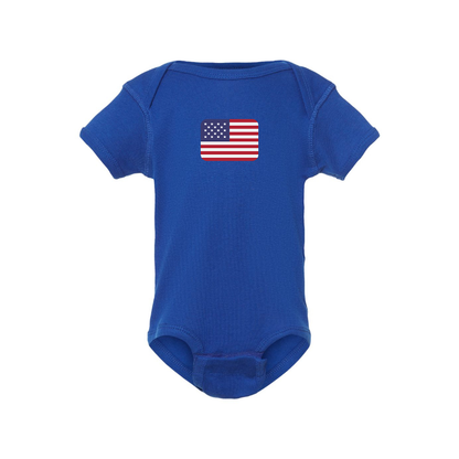 American-Flag-Emoji Baby Romper Onesie