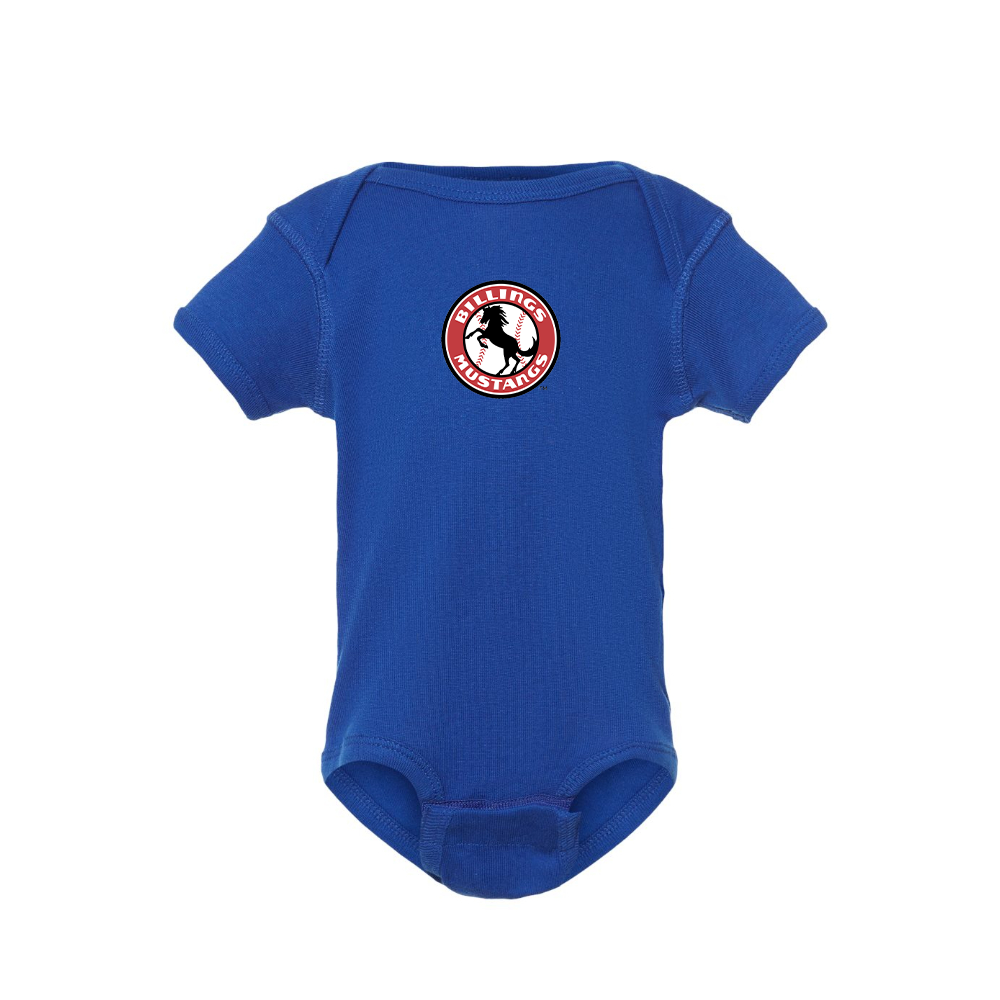 Billings Mustangs Logo Baby Romper Onesie