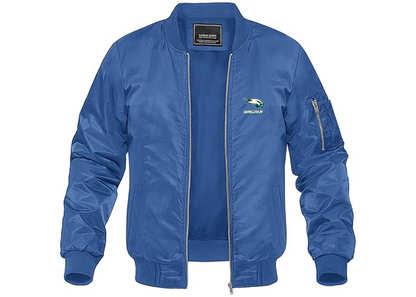 Men's Wagner Seahawks Lightweight Bomber Jacket Windbreaker Softshell Varsity Jacket Coat
