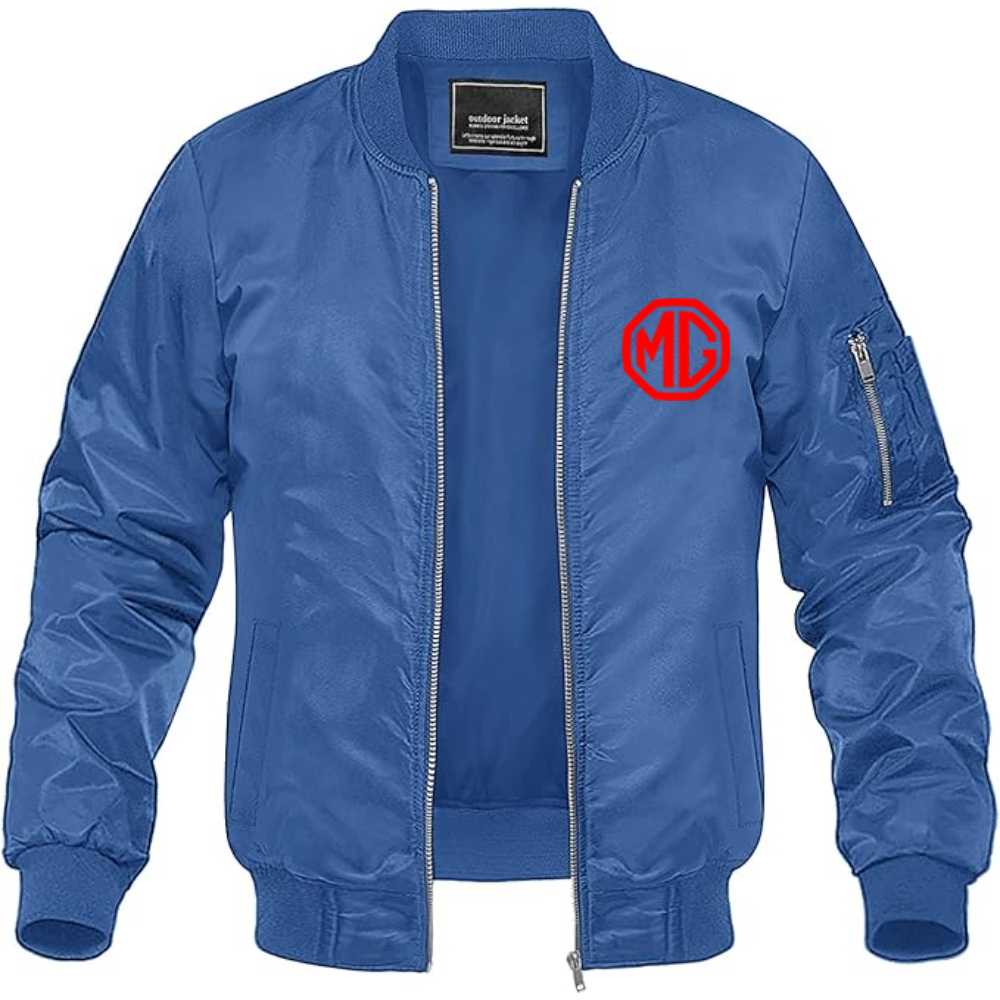 Men's MG Logo Lightweight Bomber Jacket Windbreaker Softshell Varsity Jacket Coat