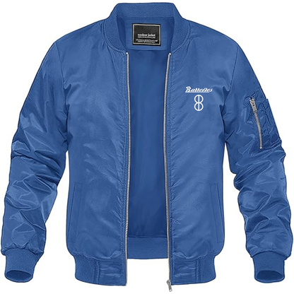 Men's Barreiros Logo Lightweight Bomber Jacket Windbreaker Softshell Varsity Jacket Coat