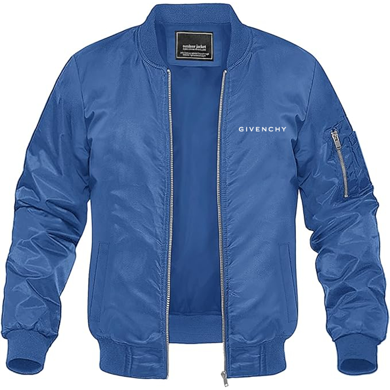 Men's Givenchy Logo Lightweight Bomber Jacket Windbreaker Softshell Varsity Jacket Coat