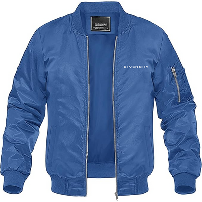 Men's Givenchy Logo Lightweight Bomber Jacket Windbreaker Softshell Varsity Jacket Coat
