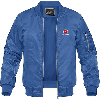 Men's UD Logo Lightweight Bomber Jacket Windbreaker Softshell Varsity Jacket Coat