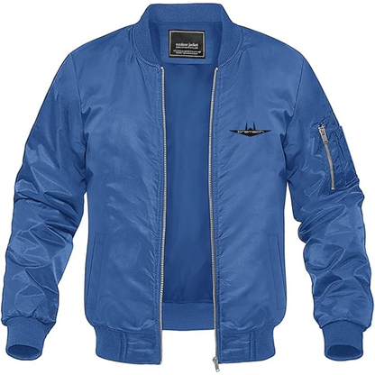 Men's Bremach Logo Lightweight Bomber Jacket Windbreaker Softshell Varsity Jacket Coat