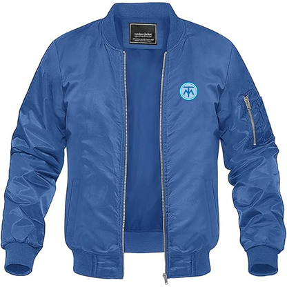 Men's Turcat Mery Logo Lightweight Bomber Jacket Windbreaker Softshell Varsity Jacket Coat